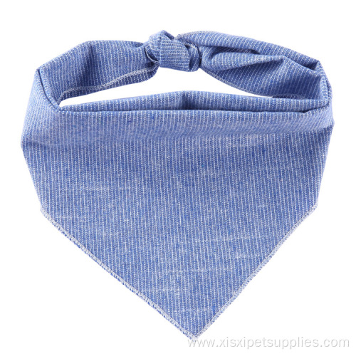Eco-friendly custom cotton striped fashionable pet bandana